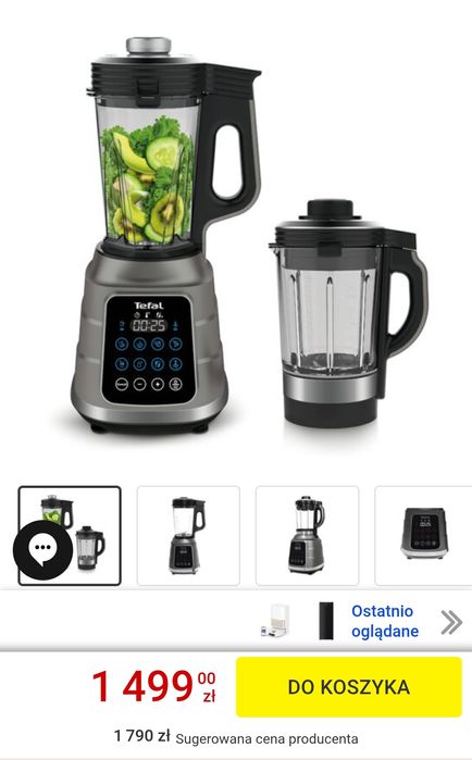 Sprzedam Blender kielichowy TEFAL BL985A31 Ultrablend Boost Vacuum