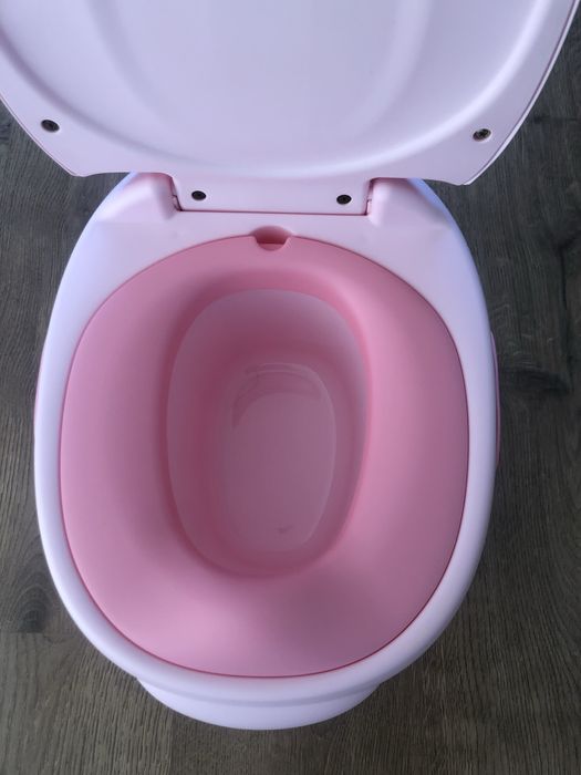 Bacio infantil hipopotamo cor de rosa como novo