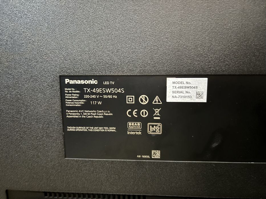 Telewizor Panasonic 49 cali ze Smartem z dekoderem DVBT2 z pilotem
