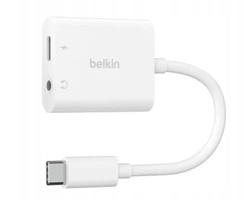 Adapter Belkin RockStar USB-C - 3.5mm Audio AUX + USB-C do ładowania