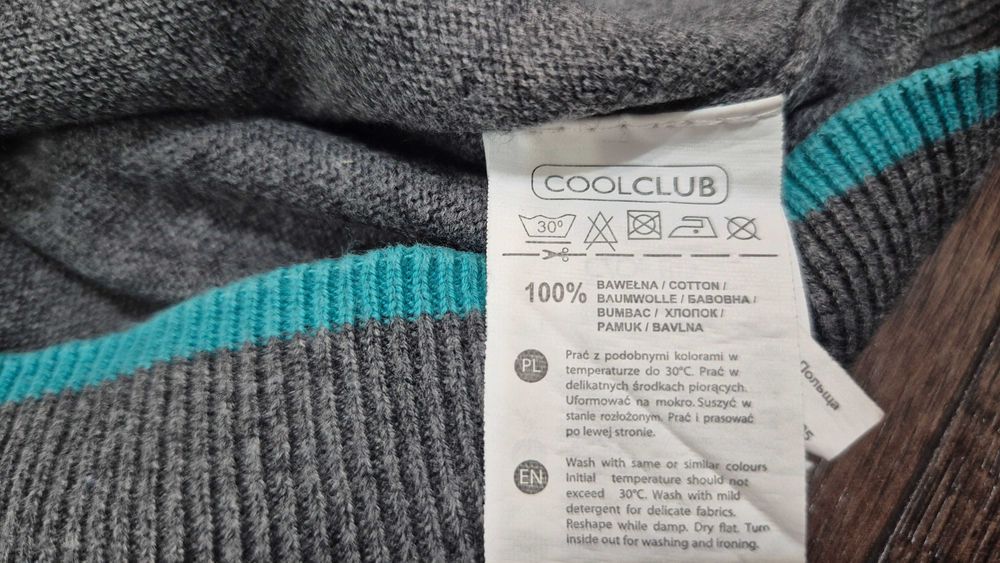 sweter nr 2 paski cool club smyk rozmiar 122 chłopiec 06 K1