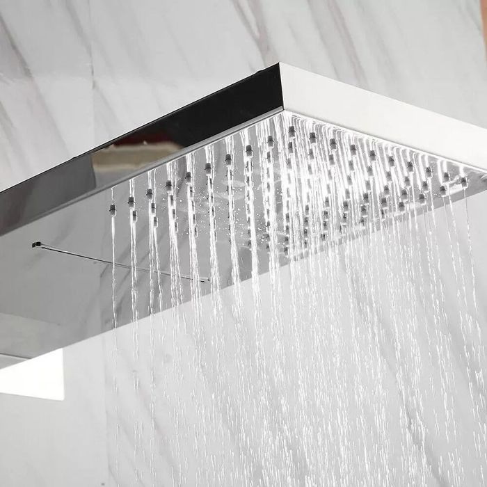 Скрытая душевая система с тропическим душем и душевой лейкой для ванно