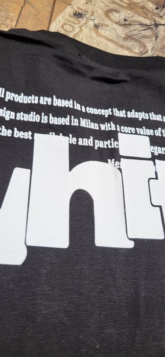Off white czarna koszulka męska t-shirt bawełna premium XL