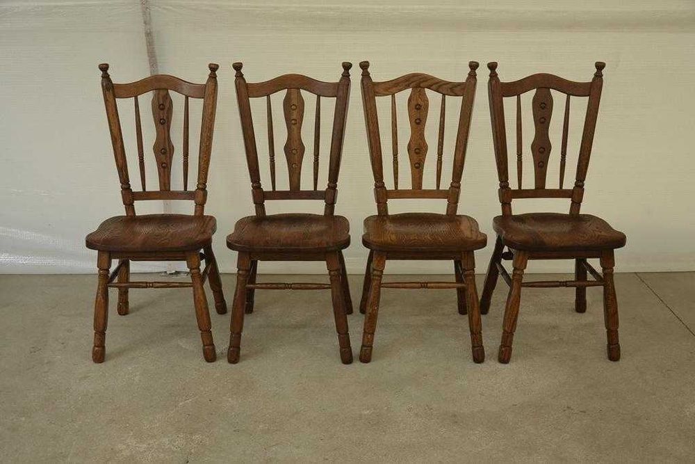 krzesła dębowe komplet 4 krzesła