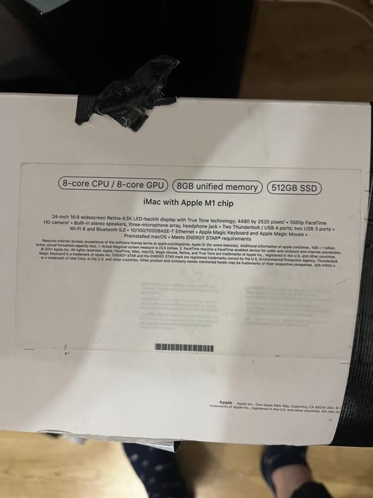 iMac 24 M1/8GB/512GB SSD 2021 рік в хорошому стані