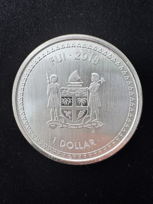 Монета серебро, 1 доллар «Русалка Фиджи» 1 oz 2018 Fiji Mermaid Rising Silver Coin