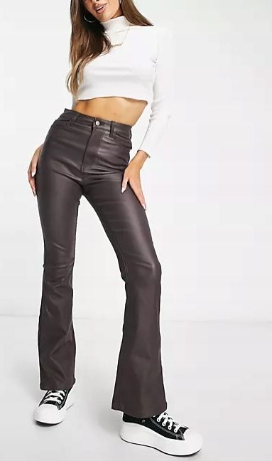 New look spodnie damskie brązowe casul 34 1vay