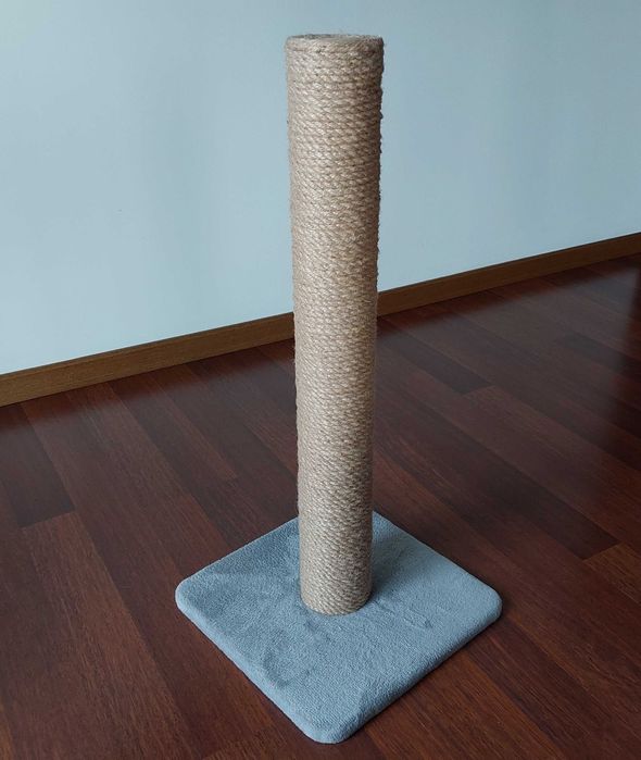 Drapak dla kota słupek 80 cm solidny ręcznie robiony z liny jutowej 10 mm