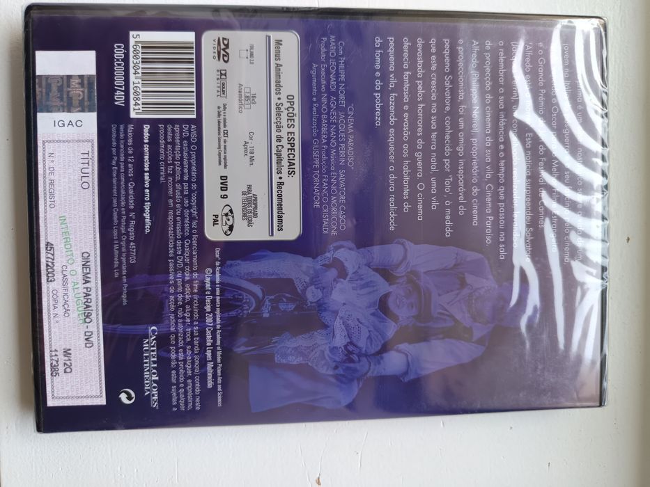 DVD cinema paraíso - novo plastificado