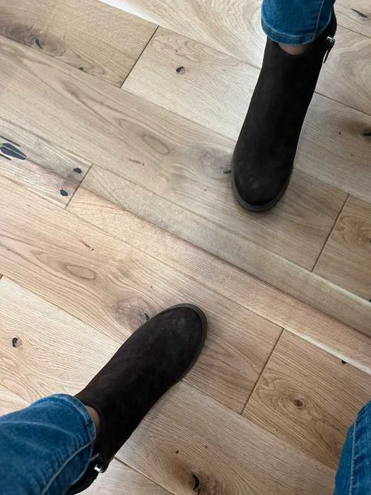 Euro buty brązowe karmelowe botki na obcasie 37