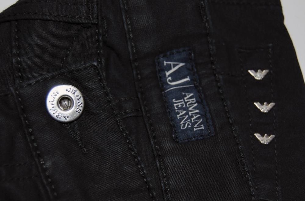 ARMANI JEANS spodnie 3/4 jeansy czarne 26