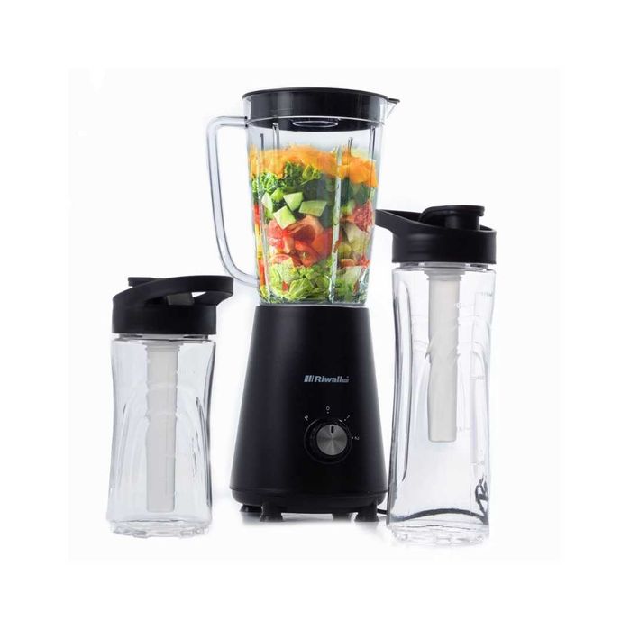 Blender Kielichowy + 2 Bidony + 2 Wkłady Chłodzące Smoothie  5w1 Mocy