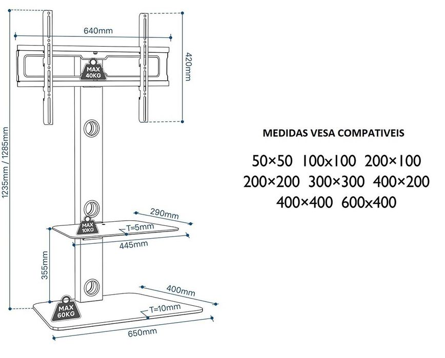 Móvel / Suporte TV Chão - Novo
