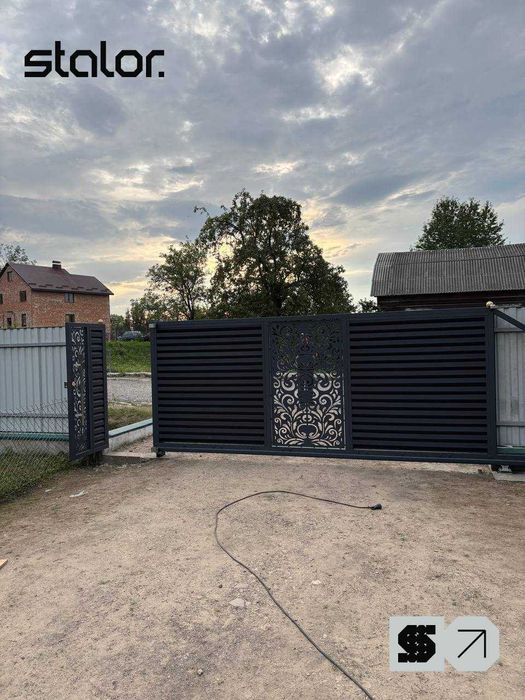 Автоматичні відкатні ворота Житомир — виготовлення на замовлення