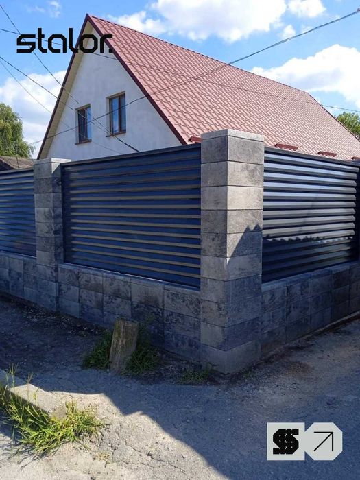 Паркан Жалюзі Ранчо.  Штахетник.  Огорожа  Ворота Відкатні розпашні