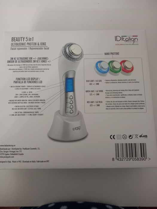 Aparelho Regenerador facial com iões 5 em 1 - IDItalian