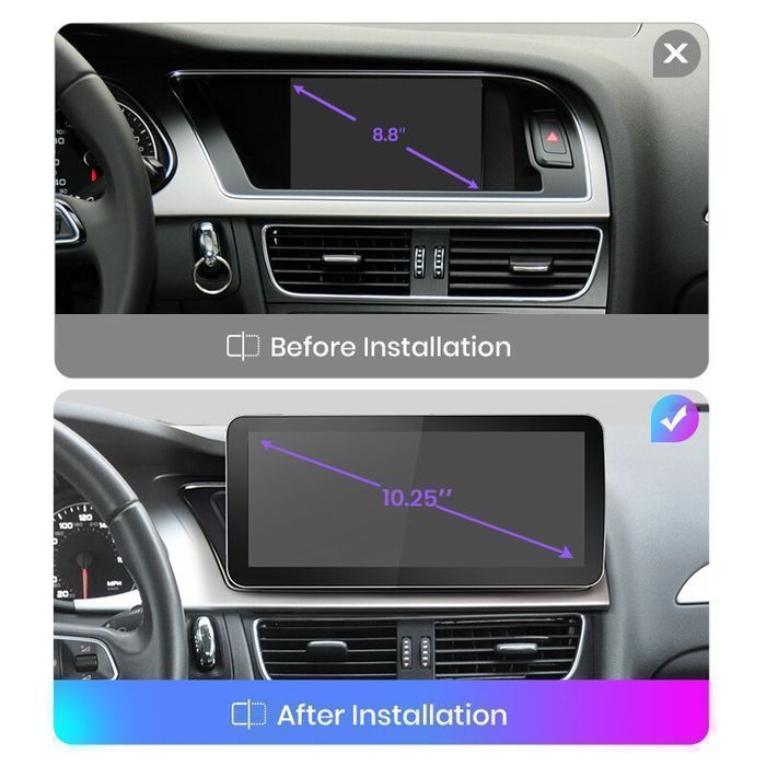 Audi A4 B8 / A5 – Radio Android 15 10,25” CarPlay Android Auto 2GB/32GB GPS Nawigacja Stacja Multimedialna WiFi Bluetooth DSP 4G LTE PL