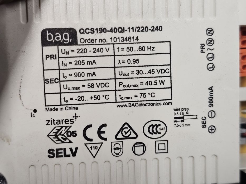 Lampa oczka 40W LED cob z zasilaczem