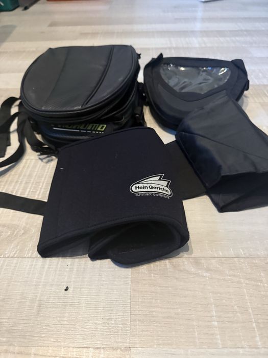 MEGA ZESTAW Motocyklowy: Torba Ogon Proaumo + Tankbag + 2 Pasy Nerkowe