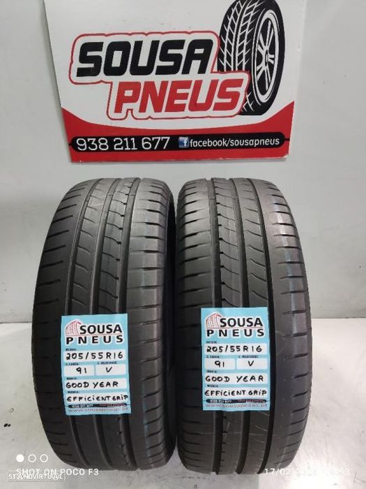2 pneus semi novos 205-55r16 good year - oferta dos portes 85 euros