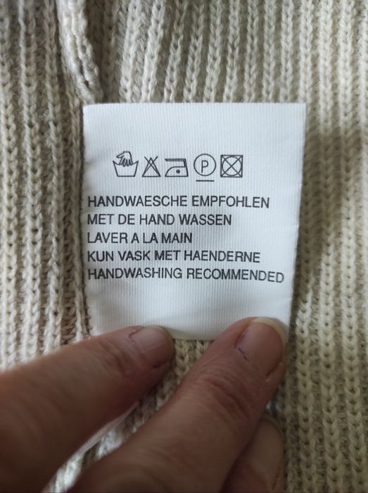 Sweter golf wełna Merino damski rozmiar M