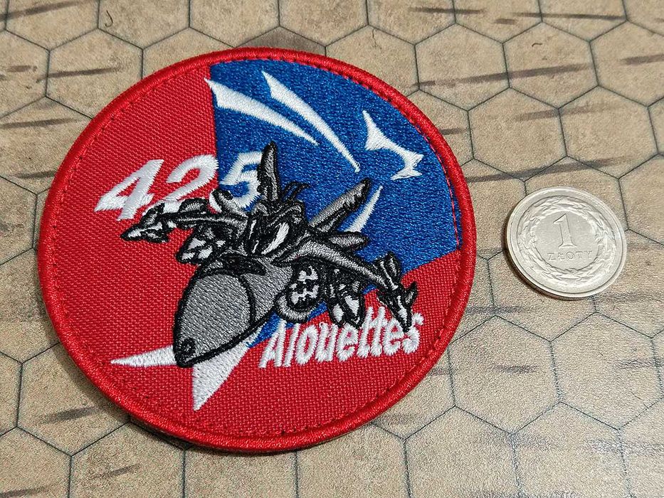 Naszywka RCAF 425 Squadron Kanada CF-18 Hornet rzep velcro