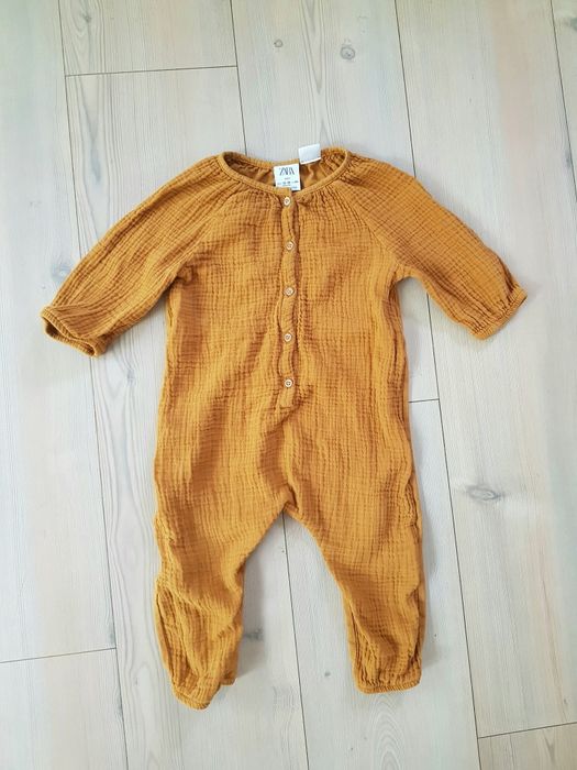 ZARA rampers kombinezon z muśliny 86 premium muślinowy tinycottons