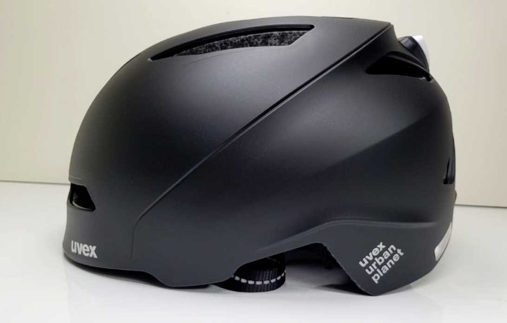 Kask rowerowy MTB miejski Uvex Urban Planet LED black mat 58-61cm