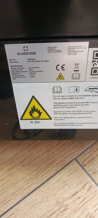 Osuszacz powietrza Klarstein AreoDry Smart12