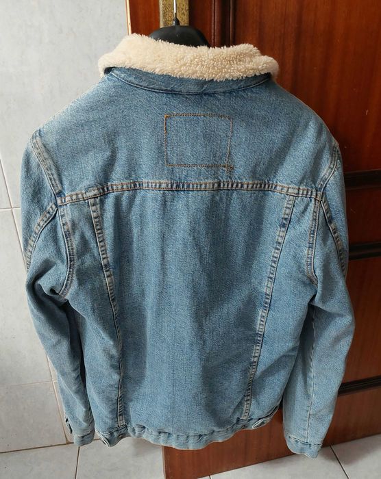 Casaco de ganga com pêlo M