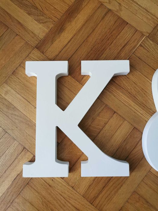 Drewniane, białe litery na ślub