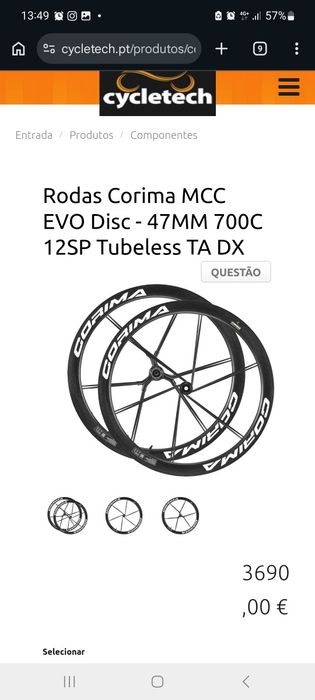 Rodas Corima MCC DX 47mm Carbon – Impecáveis