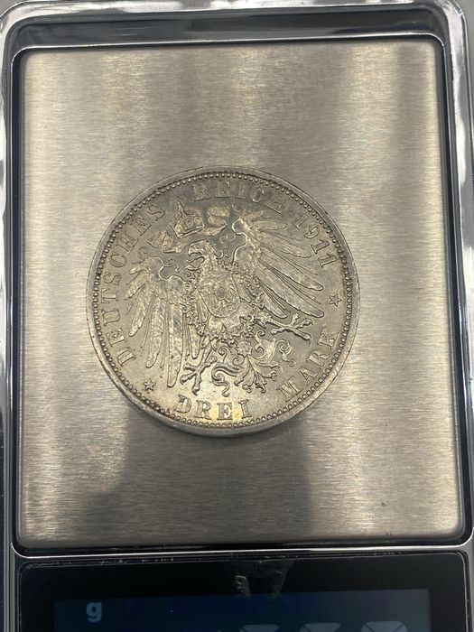 3 марки 1911 года Ангальт Германская империя