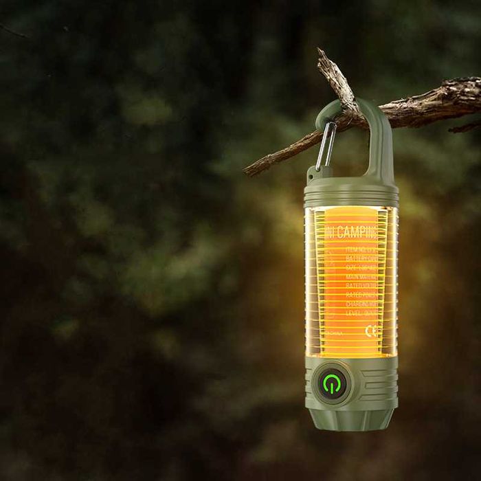 ••• LED Фонарь EDC, Карабин Фонарик с Красным Светом,  Ліхтар Брелок