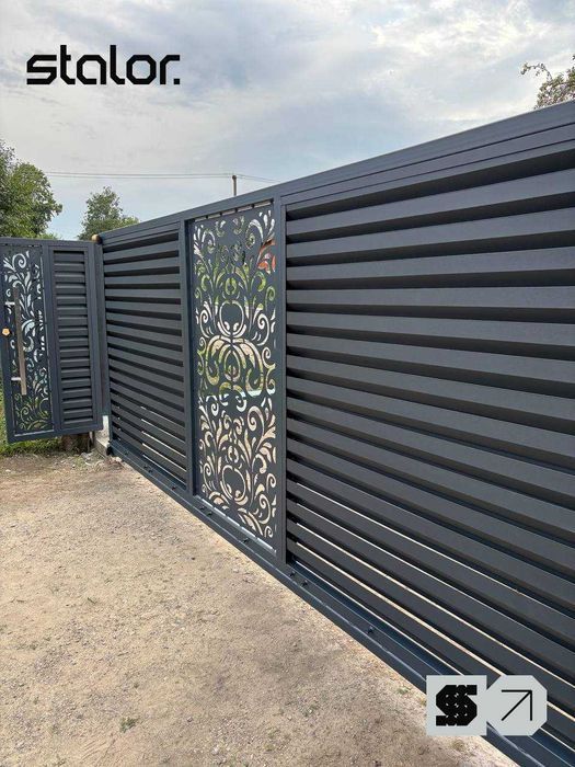 Ворота для дому. Відкатні розпашні. Паркан. Монтаж. Житомир