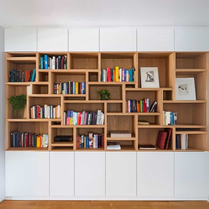 Estantes decorativas para sala e biblioteca