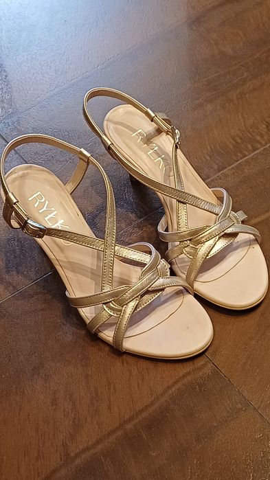 Sandały Ryłko 36, buty ślubne, złote