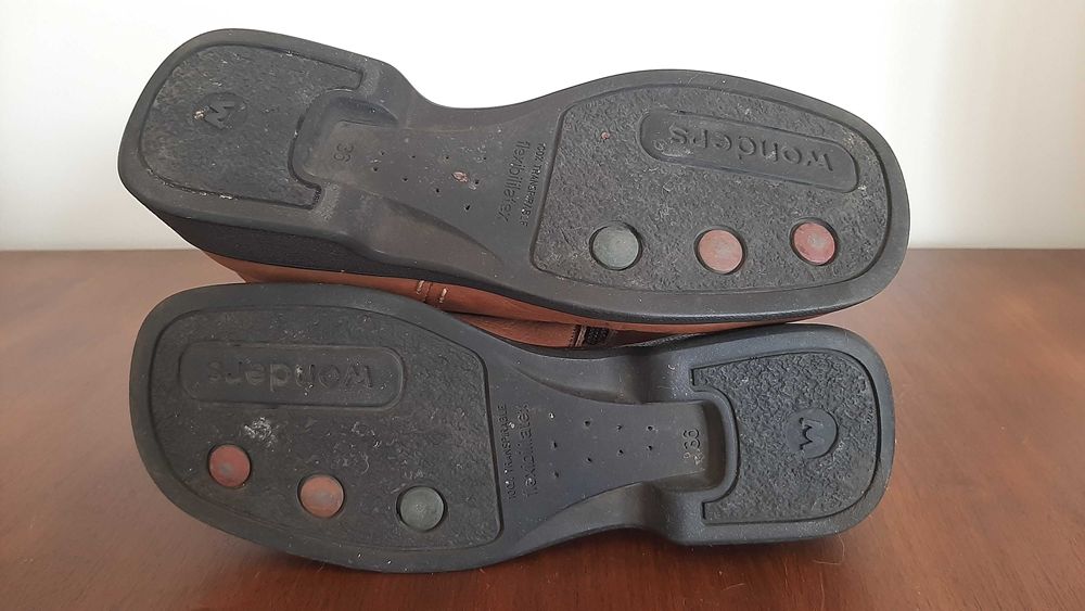 Botas/botins pele castanho mel 36 marca portuguesa WONDERS