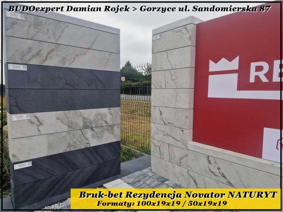 Pustak bloczek BRUK-BET ogrodzenie seria Rezydencja NOVATOR 80x19x24
