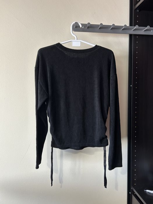 Camisola malha preta manga comprida Zara