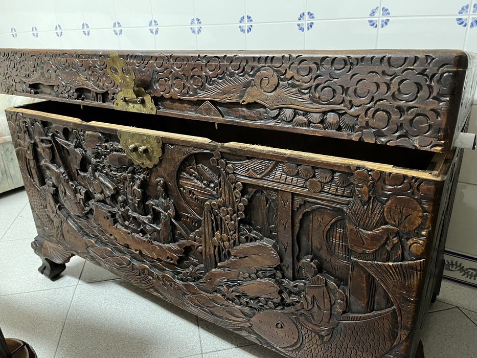 Arca com motivos asiáticos: oportunidade única!