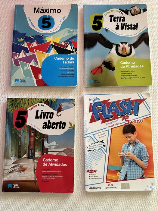 Manuais escolares e Cadernos de atividades do 5º ano