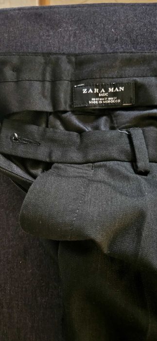 Garnitur męski Zara, rozmiar 48, grafit