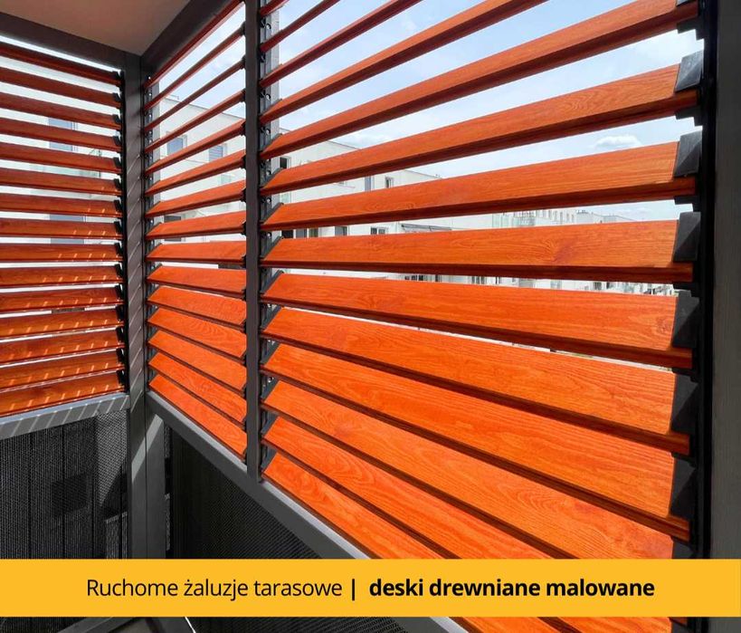 Żaluzje tarasowe drewniane Malowane