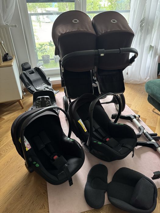 Bugaboo Donkey Duo/Twin + 2x Avionaut Pixel PRO 2.0 C + 2x baza ISOFIX