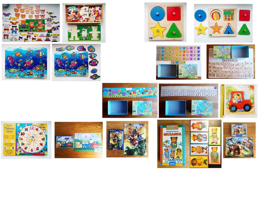 детские пазлы паззлы мозаика Мстители Peppa Pig Свинка Пепа Маугли