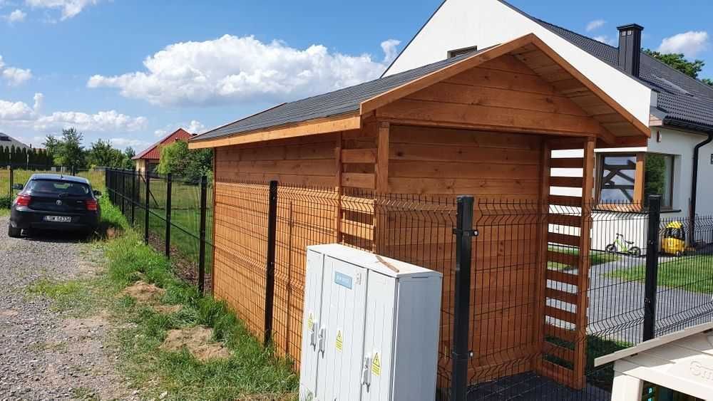 Drewniany Domek Narzędziowy z Drewutnią 2x4 Farmer Classic