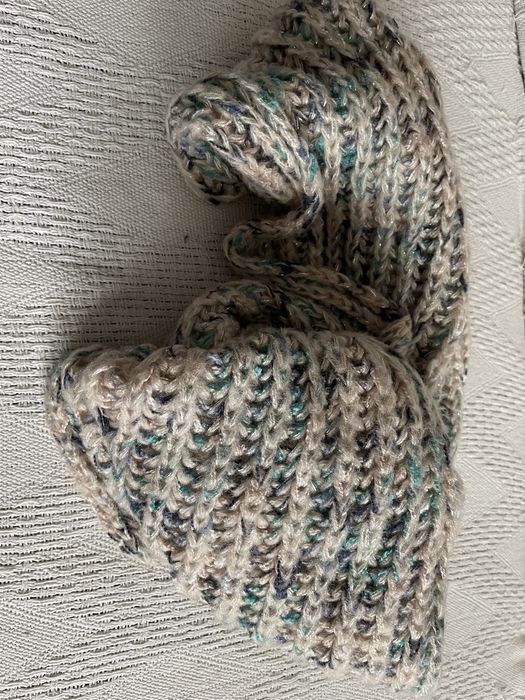 Komin wielobarwny o grubym splocie szalik