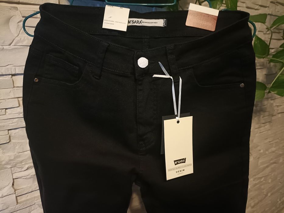 Spodnie damskie dżinsowe nowe rozm XL skinny