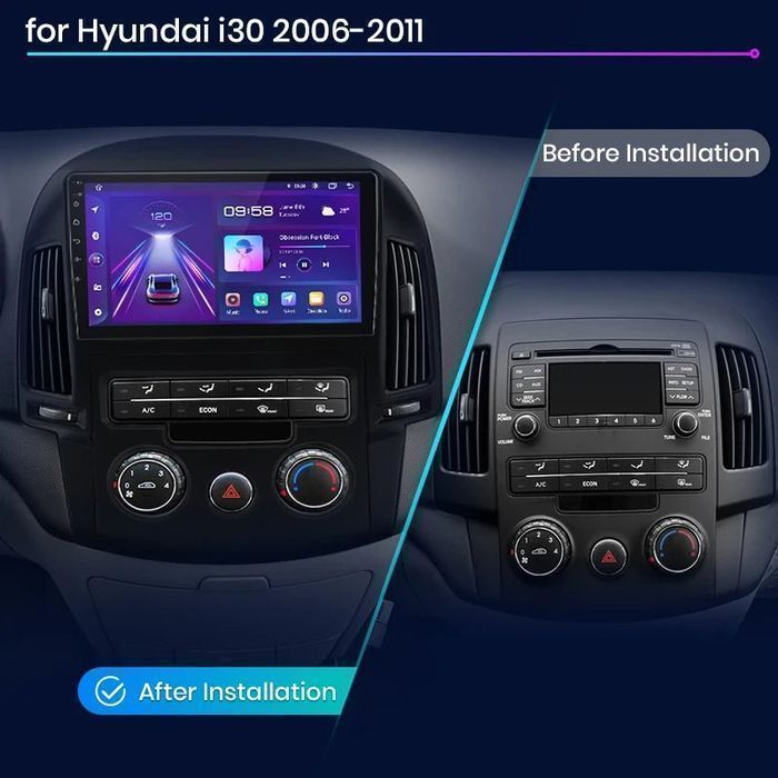 Hyundai i30 2006–2011 – Radio Android 9" CarPlay